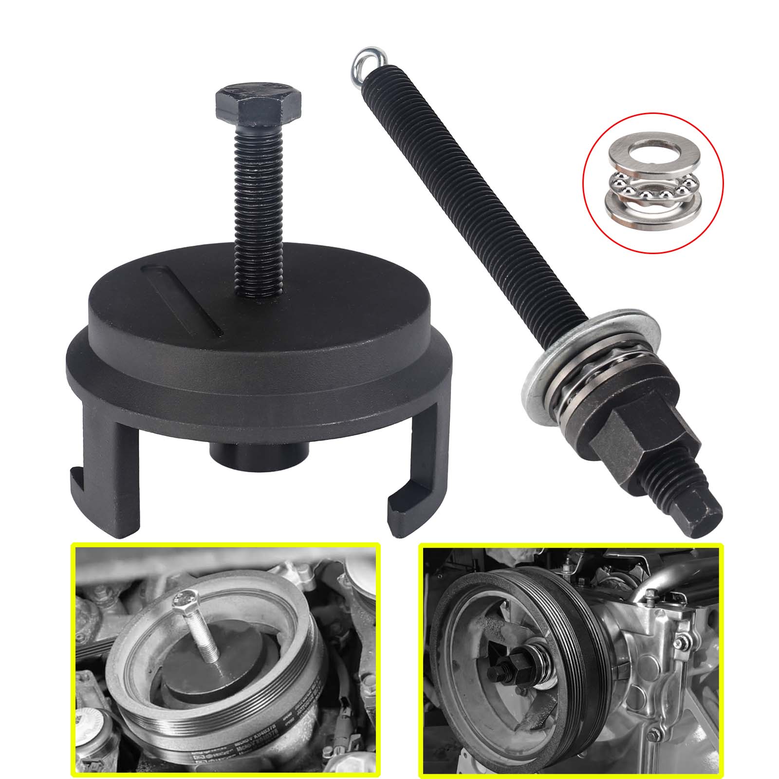 Harmonic Balancer Puller for GM LS Crank Pulley Puller Compatible w/ GM  Jeep